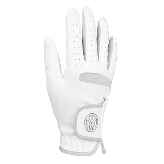 1 Pcs Men'S Left Hand Golf Glove Right Hand Micro Soft Fiber Breathable Mens Golf Gloves White Color